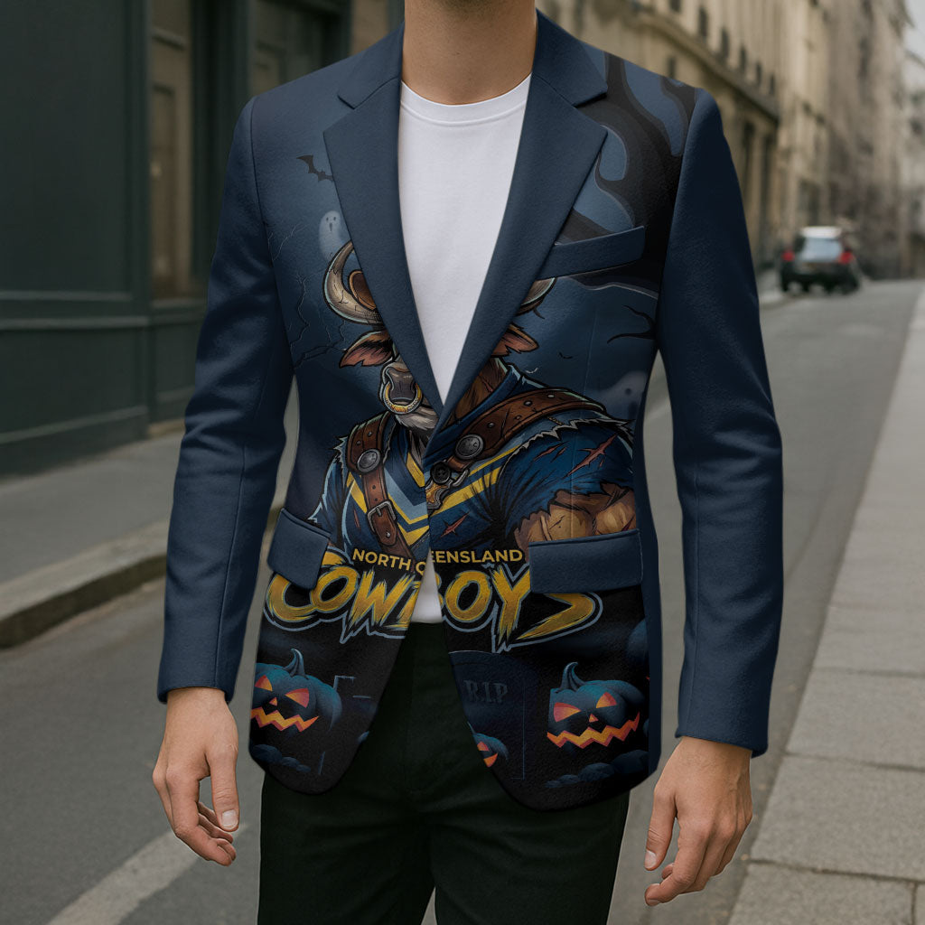 Custom Halloween North Queensland Cowboys Blazer Spooky Australia Mascot Rugby