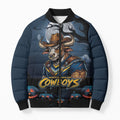 Custom Halloween North Queensland Cowboys Bomber Puffer Jacket Spooky Australia Mascot Rugby