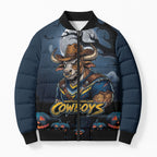 Custom Halloween North Queensland Cowboys Bomber Puffer Jacket Spooky Australia Mascot Rugby