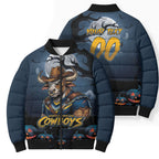 Custom Halloween North Queensland Cowboys Bomber Puffer Jacket Spooky Australia Mascot Rugby