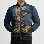 Custom Halloween North Queensland Cowboys Bomber Puffer Jacket Spooky Australia Mascot Rugby