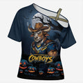 Custom Halloween North Queensland Cowboys Cross Shoulder Shirt Spooky Australia Mascot Rugby