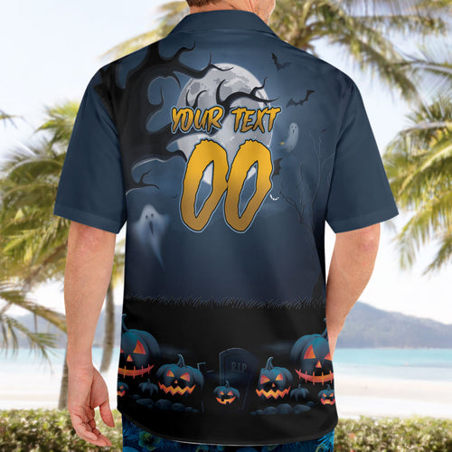Custom Halloween North Queensland Cowboys Hawaiian Shirt Spooky Australia Mascot Rugby