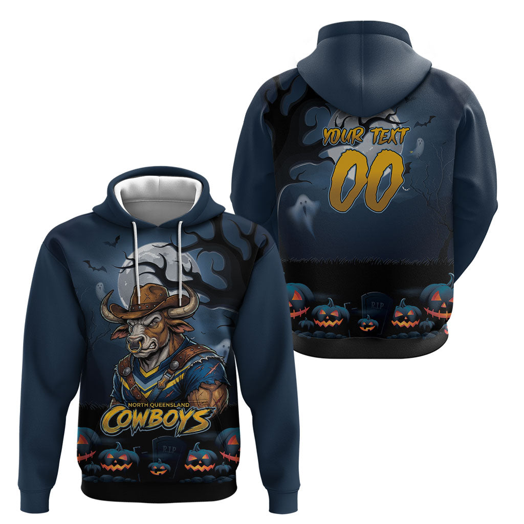 Custom Halloween North Queensland Cowboys Hoodie Spooky Australia Mascot Rugby