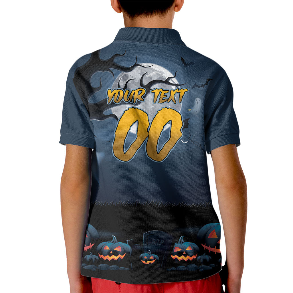 Custom Halloween North Queensland Cowboys Kid Polo Shirt Spooky Australia Mascot Rugby