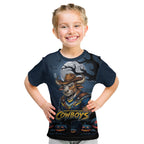Custom Halloween North Queensland Cowboys Kid T Shirt Spooky Australia Mascot Rugby