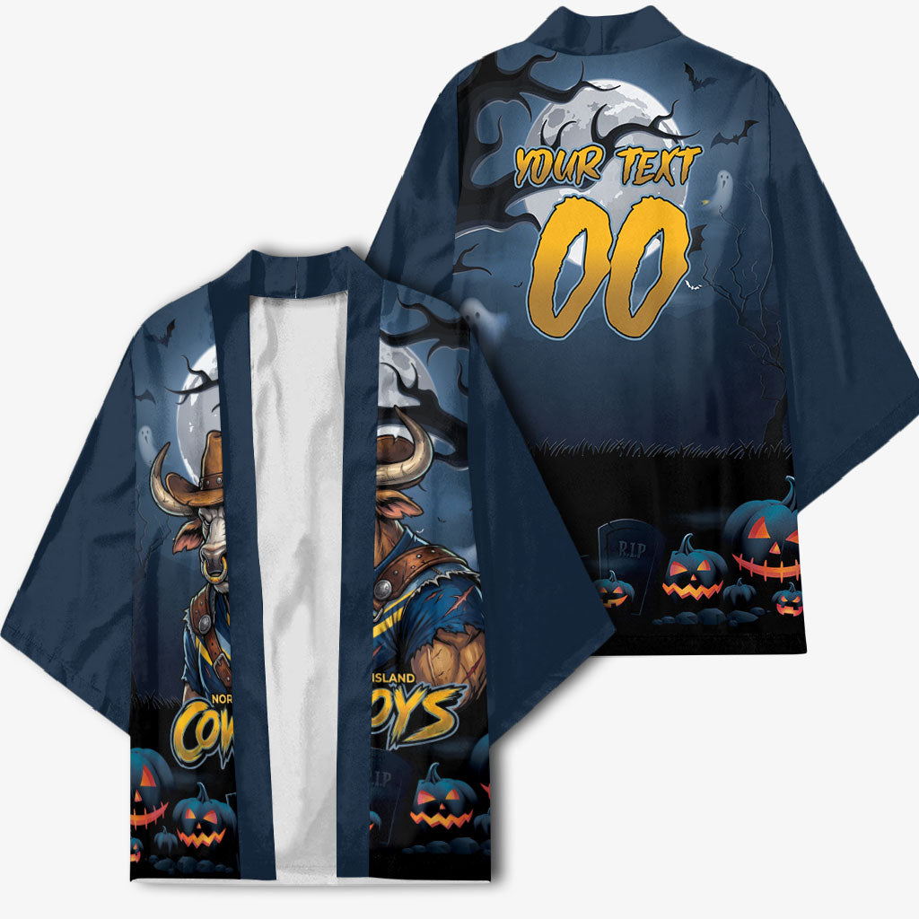 Custom Halloween North Queensland Cowboys Kimono Spooky Australia Mascot Rugby