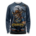 Custom Halloween North Queensland Cowboys Long Sleeve Shirt Spooky Australia Mascot Rugby