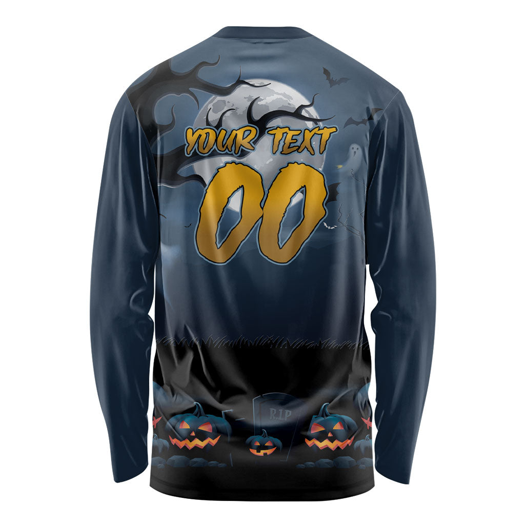 Custom Halloween North Queensland Cowboys Long Sleeve Shirt Spooky Australia Mascot Rugby