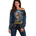 Custom Halloween North Queensland Cowboys Off Shoulder Sweater Spooky Australia Mascot Rugby