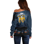 Custom Halloween North Queensland Cowboys Off Shoulder Sweater Spooky Australia Mascot Rugby