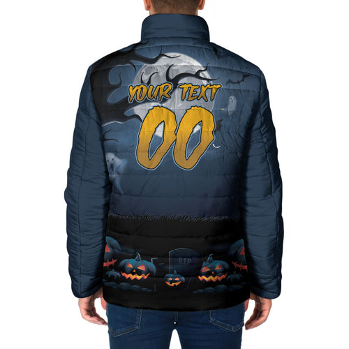 Custom Halloween North Queensland Cowboys Padded Jacket Spooky Australia Mascot Rugby