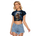 Custom Halloween North Queensland Cowboys Raglan Cropped T Shirt Spooky Australia Mascot Rugby