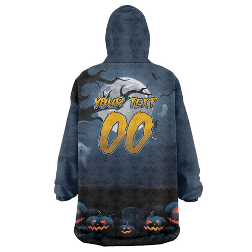 Custom Halloween North Queensland Cowboys Wearable Blanket Hoodie Spooky Australia Mascot Rugby