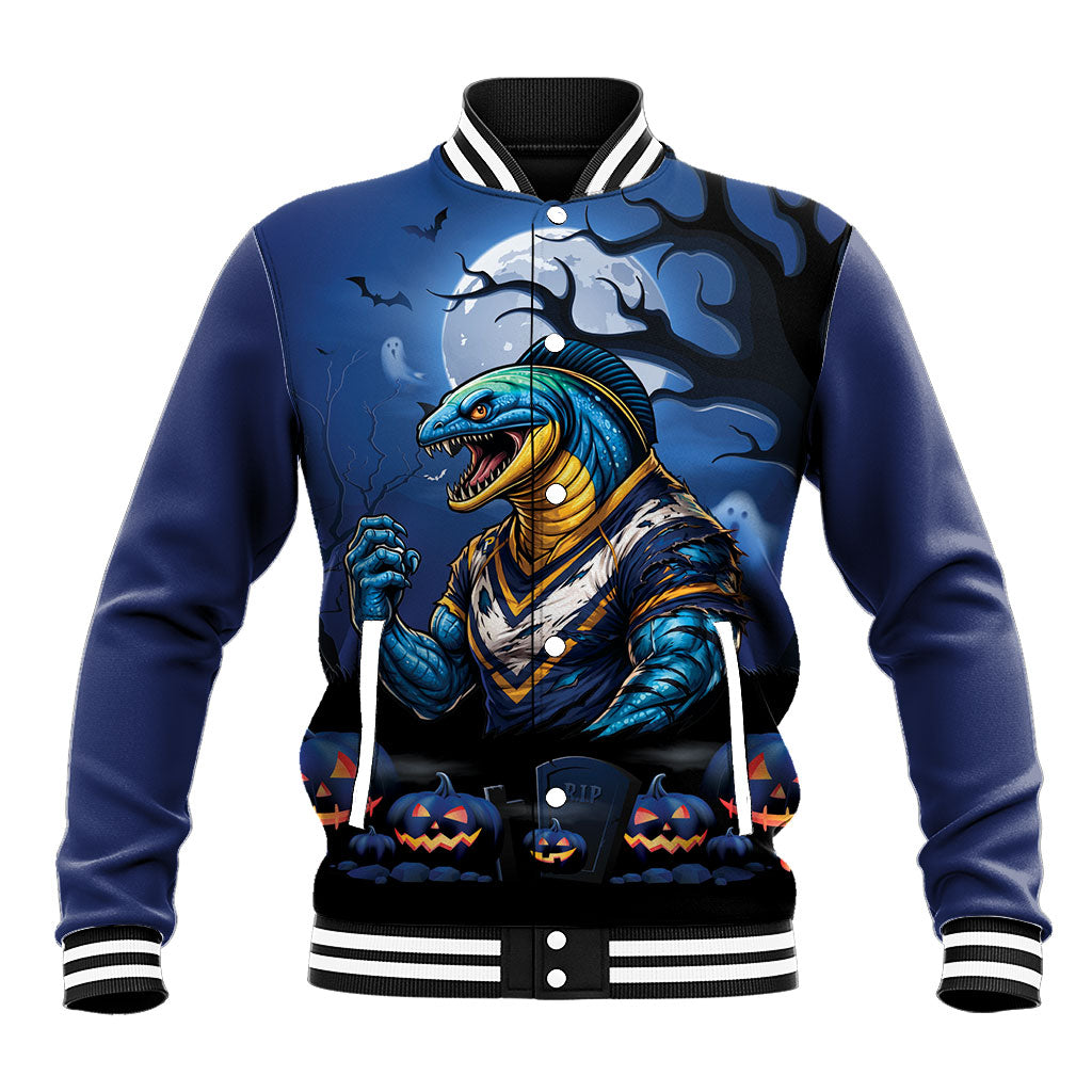Custom Halloween Parramatta Eels Baseball Jacket Spooky Australia Mascot Rugby