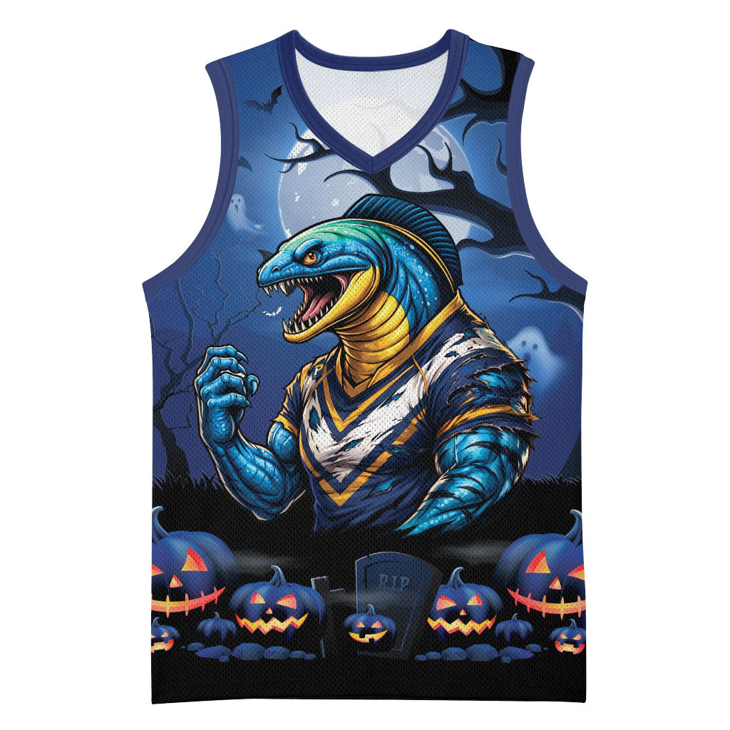 Custom Halloween Parramatta Eels Basketball Jersey Spooky Australia Mascot Rugby