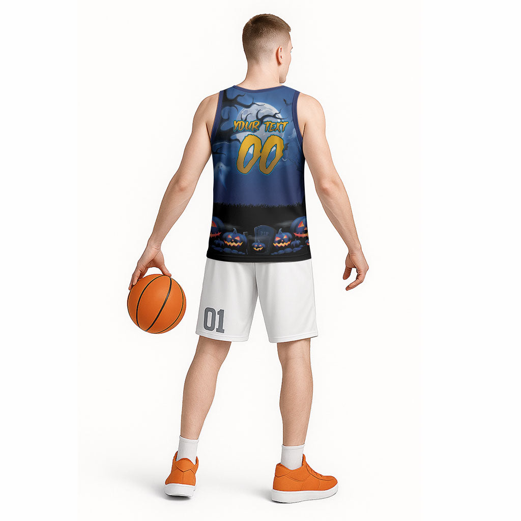 Custom Halloween Parramatta Eels Basketball Jersey Spooky Australia Mascot Rugby