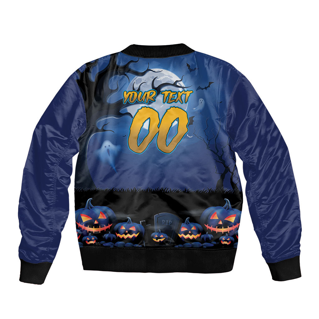 Custom Halloween Parramatta Eels Bomber Jacket Spooky Australia Mascot Rugby