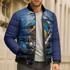 Custom Halloween Parramatta Eels Bomber Puffer Jacket Spooky Australia Mascot Rugby