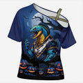 Custom Halloween Parramatta Eels Cross Shoulder Shirt Spooky Australia Mascot Rugby