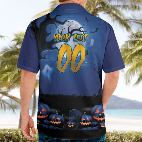 Custom Halloween Parramatta Eels Hawaiian Shirt Spooky Australia Mascot Rugby