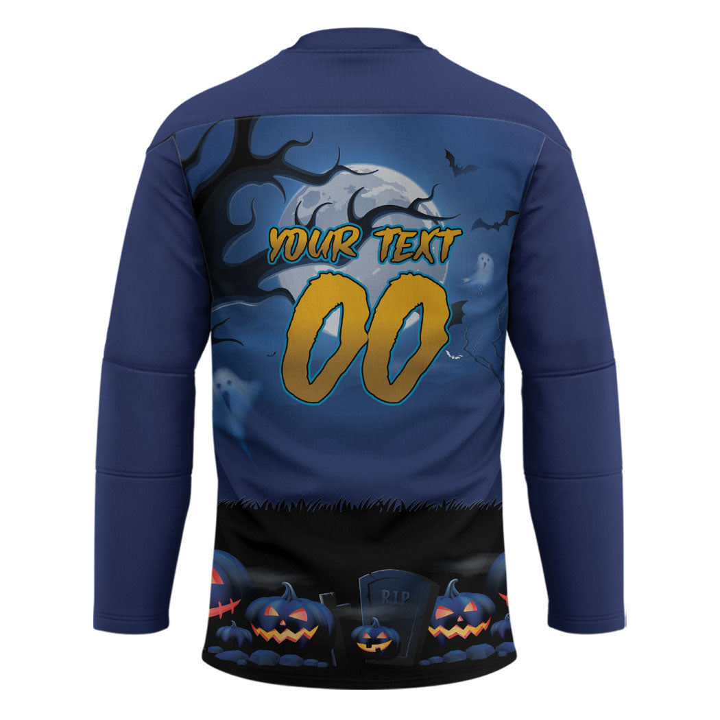 Custom Halloween Parramatta Eels Hockey Jersey Spooky Australia Mascot Rugby