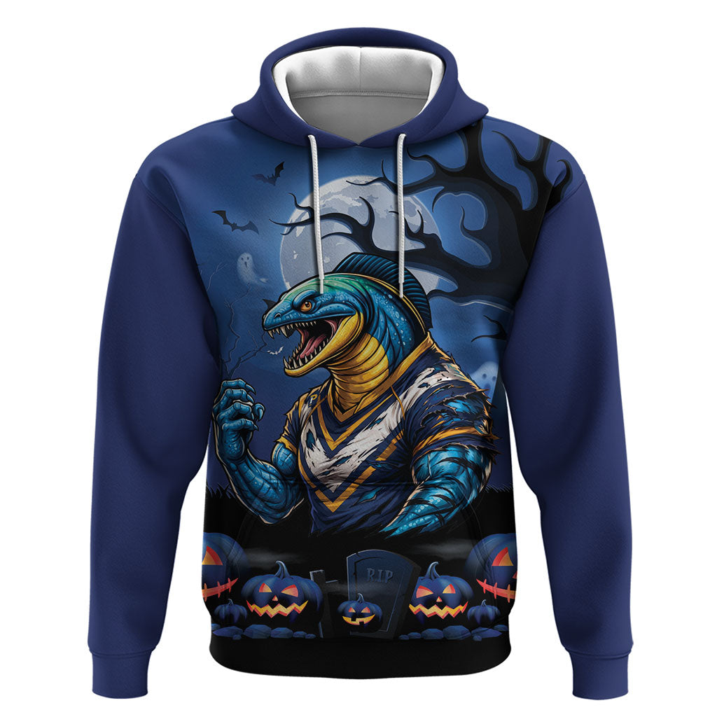 Custom Halloween Parramatta Eels Hoodie Spooky Australia Mascot Rugby