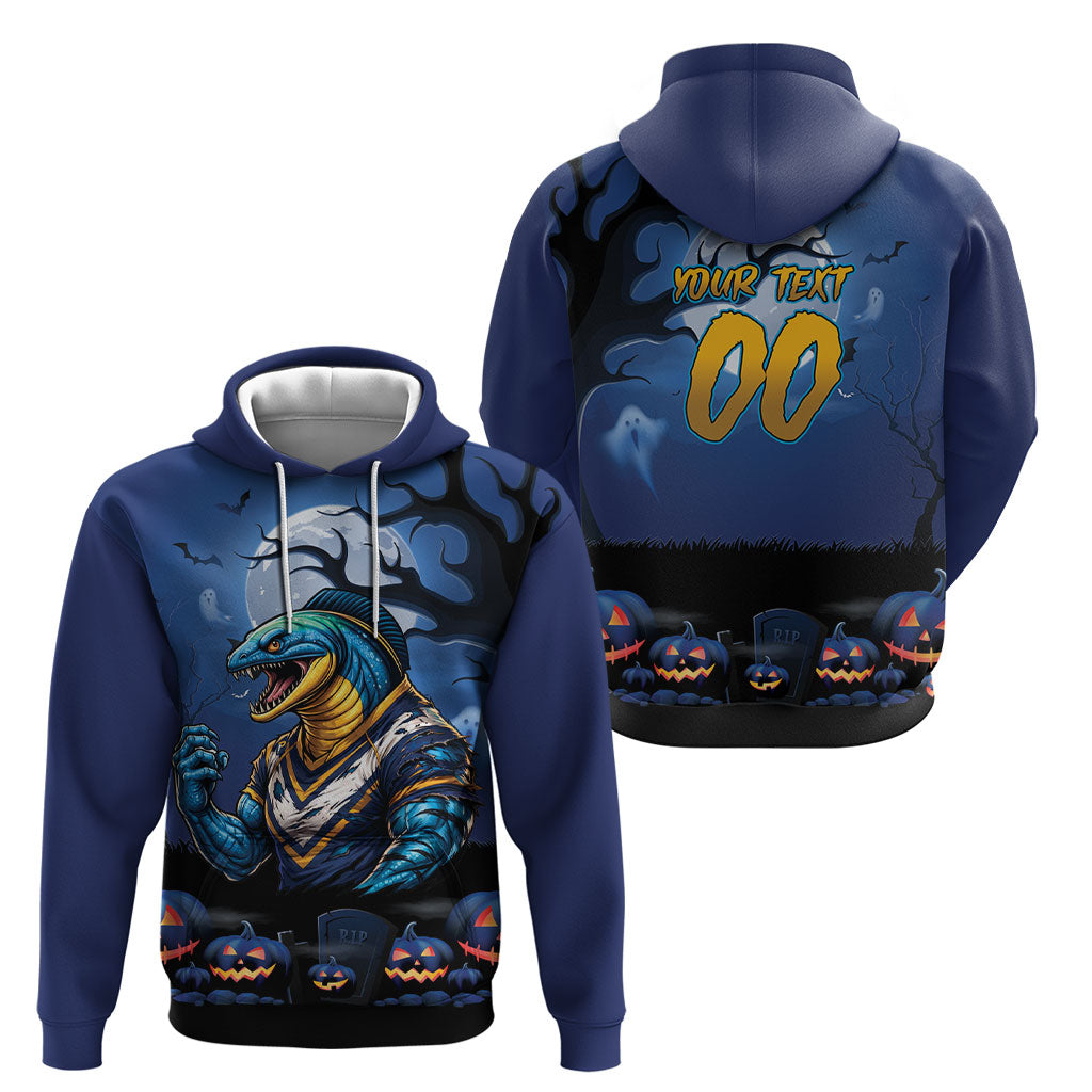Custom Halloween Parramatta Eels Hoodie Spooky Australia Mascot Rugby