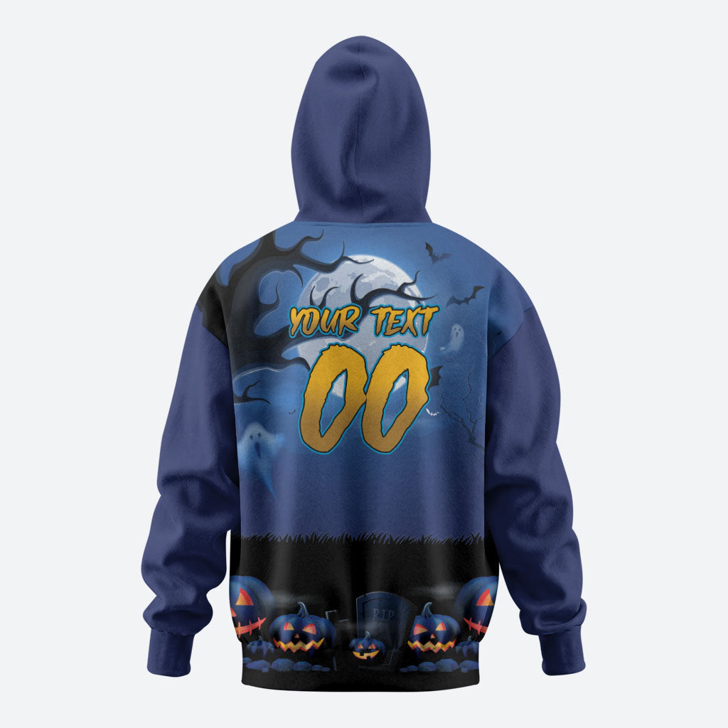Custom Halloween Parramatta Eels Hoodie Spooky Australia Mascot Rugby