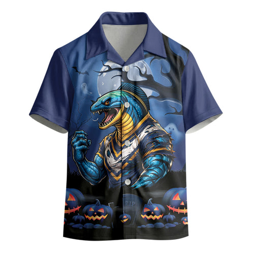 Custom Halloween Parramatta Eels Kid Hawaiian Shirt Spooky Australia Mascot Rugby