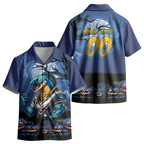 Custom Halloween Parramatta Eels Kid Hawaiian Shirt Spooky Australia Mascot Rugby