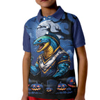Custom Halloween Parramatta Eels Kid Polo Shirt Spooky Australia Mascot Rugby