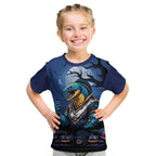 Custom Halloween Parramatta Eels Kid T Shirt Spooky Australia Mascot Rugby