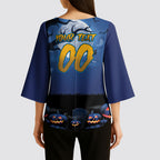Custom Halloween Parramatta Eels Kimono Sleeve Blouse Spooky Australia Mascot Rugby