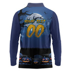 Custom Halloween Parramatta Eels Long Sleeve Polo Shirt Spooky Australia Mascot Rugby