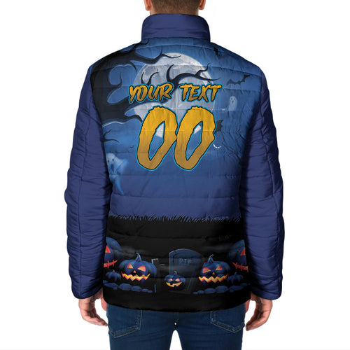 Custom Halloween Parramatta Eels Padded Jacket Spooky Australia Mascot Rugby