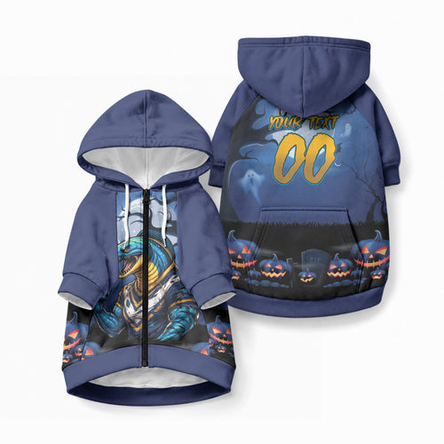 Custom Halloween Parramatta Eels Pet Hoodie Spooky Australia Mascot Rugby