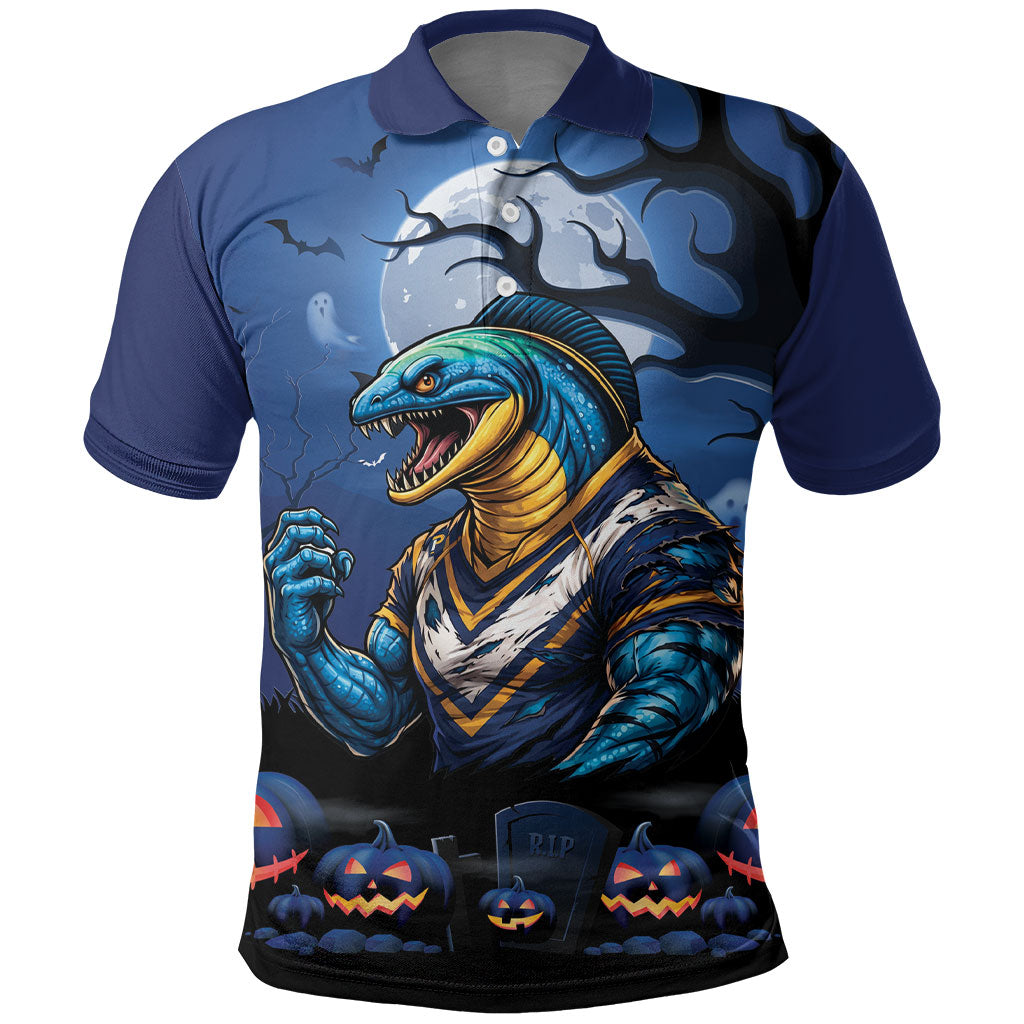 Custom Halloween Parramatta Eels Polo Shirt Spooky Australia Mascot Rugby