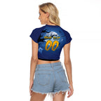 Custom Halloween Parramatta Eels Raglan Cropped T Shirt Spooky Australia Mascot Rugby