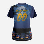 Custom Halloween Parramatta Eels Scrub Top Spooky Australia Mascot Rugby