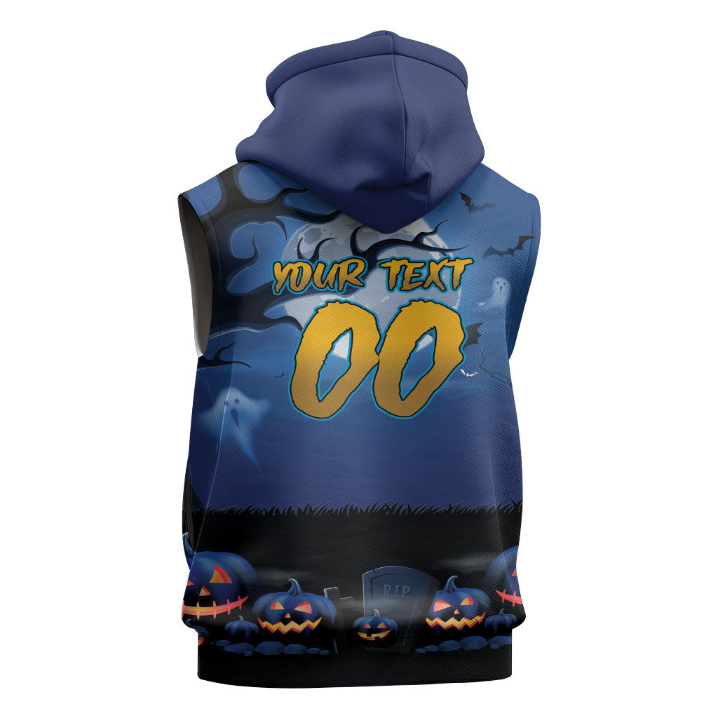 Custom Halloween Parramatta Eels Sleeveless Hoodie Spooky Australia Mascot Rugby