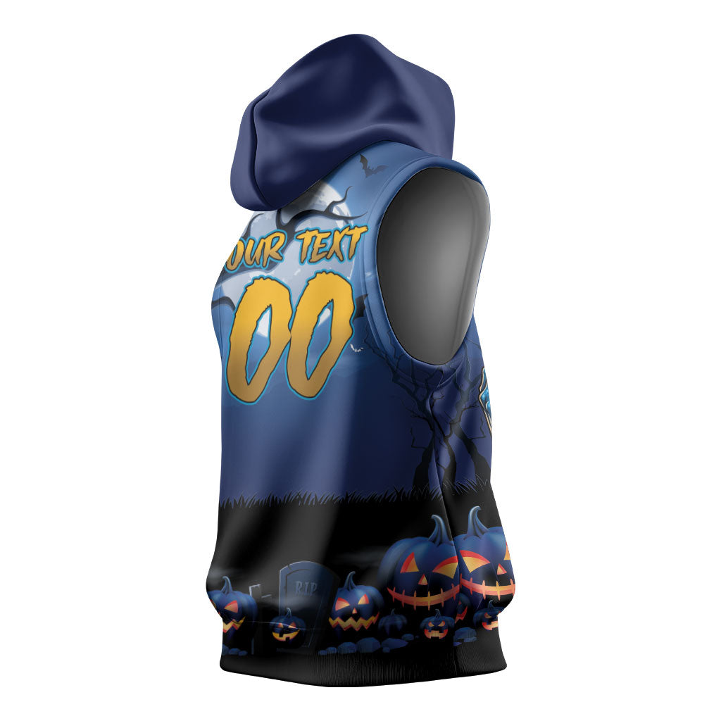 Custom Halloween Parramatta Eels Sleeveless Hoodie Spooky Australia Mascot Rugby
