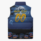 Custom Halloween Parramatta Eels Sleeveless Puffer Jacket Spooky Australia Mascot Rugby