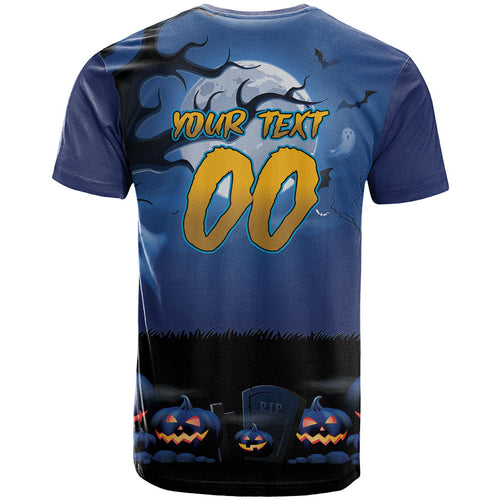 Custom Halloween Parramatta Eels T Shirt Spooky Australia Mascot Rugby