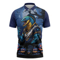 Custom Halloween Parramatta Eels Zipper Polo Shirt Spooky Australia Mascot Rugby