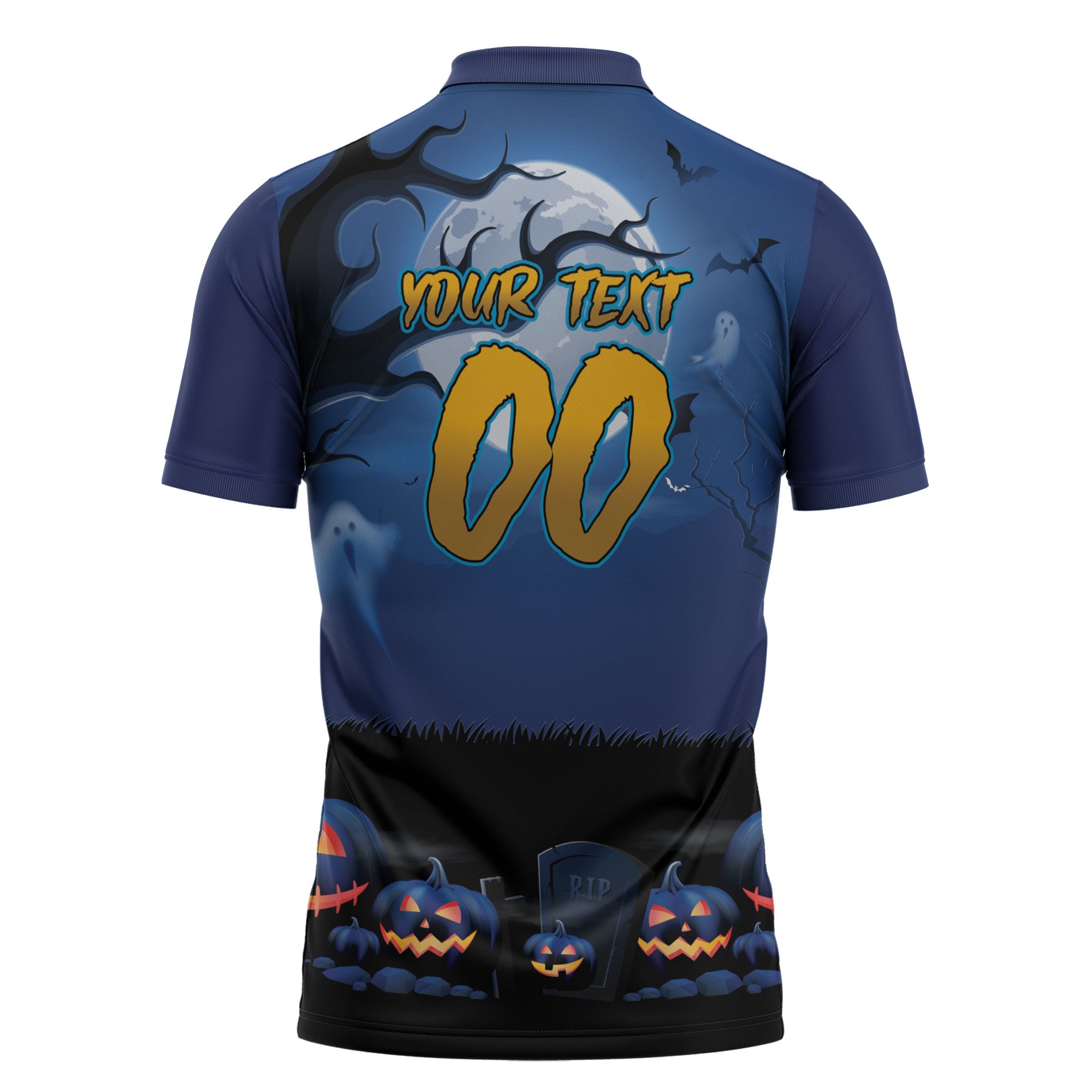 Custom Halloween Parramatta Eels Zipper Polo Shirt Spooky Australia Mascot Rugby