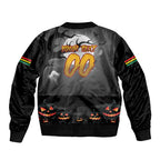 Custom Halloween Penrith Panthers Bomber Jacket Spooky Australia Mascot Rugby