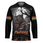 Custom Halloween Penrith Panthers Hockey Jersey Spooky Australia Mascot Rugby