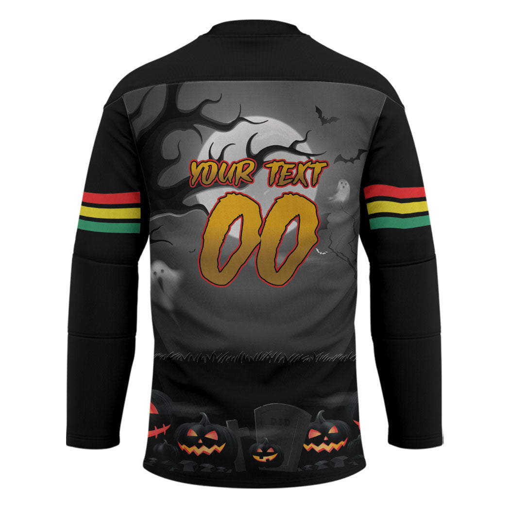 Custom Halloween Penrith Panthers Hockey Jersey Spooky Australia Mascot Rugby