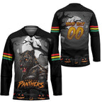 Custom Halloween Penrith Panthers Hockey Jersey Spooky Australia Mascot Rugby